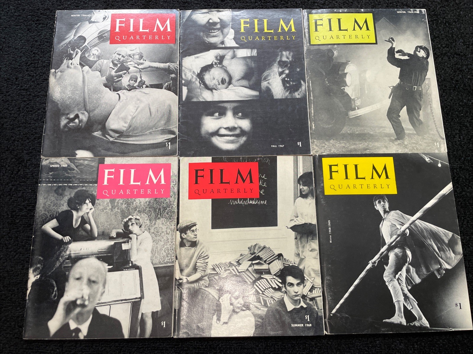 RARE Vintage 1966-1969 Lot Of 6 Film Quarterly Journals UC Press – V10