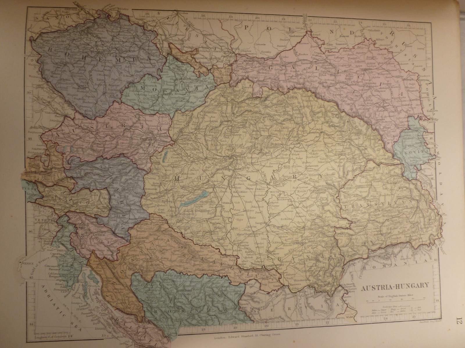 1885 – Stanford’s London Atlas of Universal Geography – 44 Colour Maps -Large HB