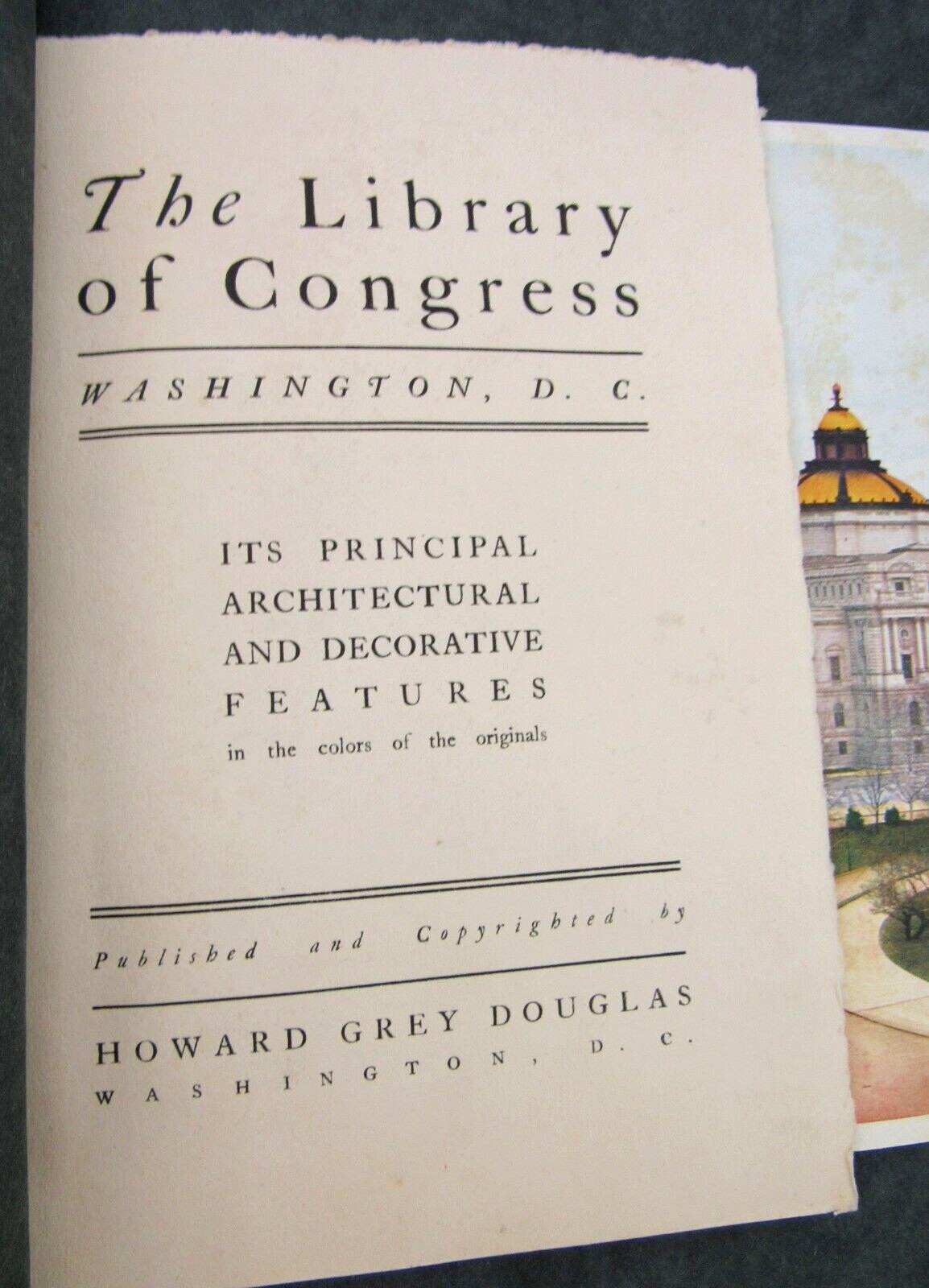 Library Of Congress Washington D. C. Howard Grey Douglas 1901 Softcover