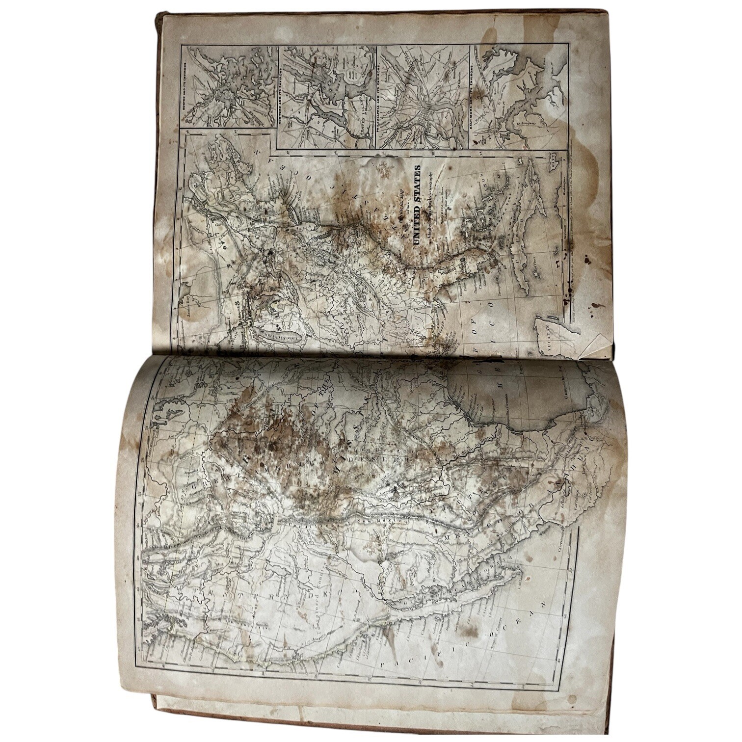 Antique Modern Atlas To Accompany Woodbridge Universal Geography 1840