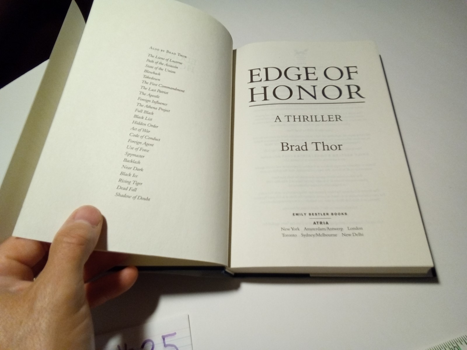 Edge of Honor by Brad Thor (2025, Hardcover)