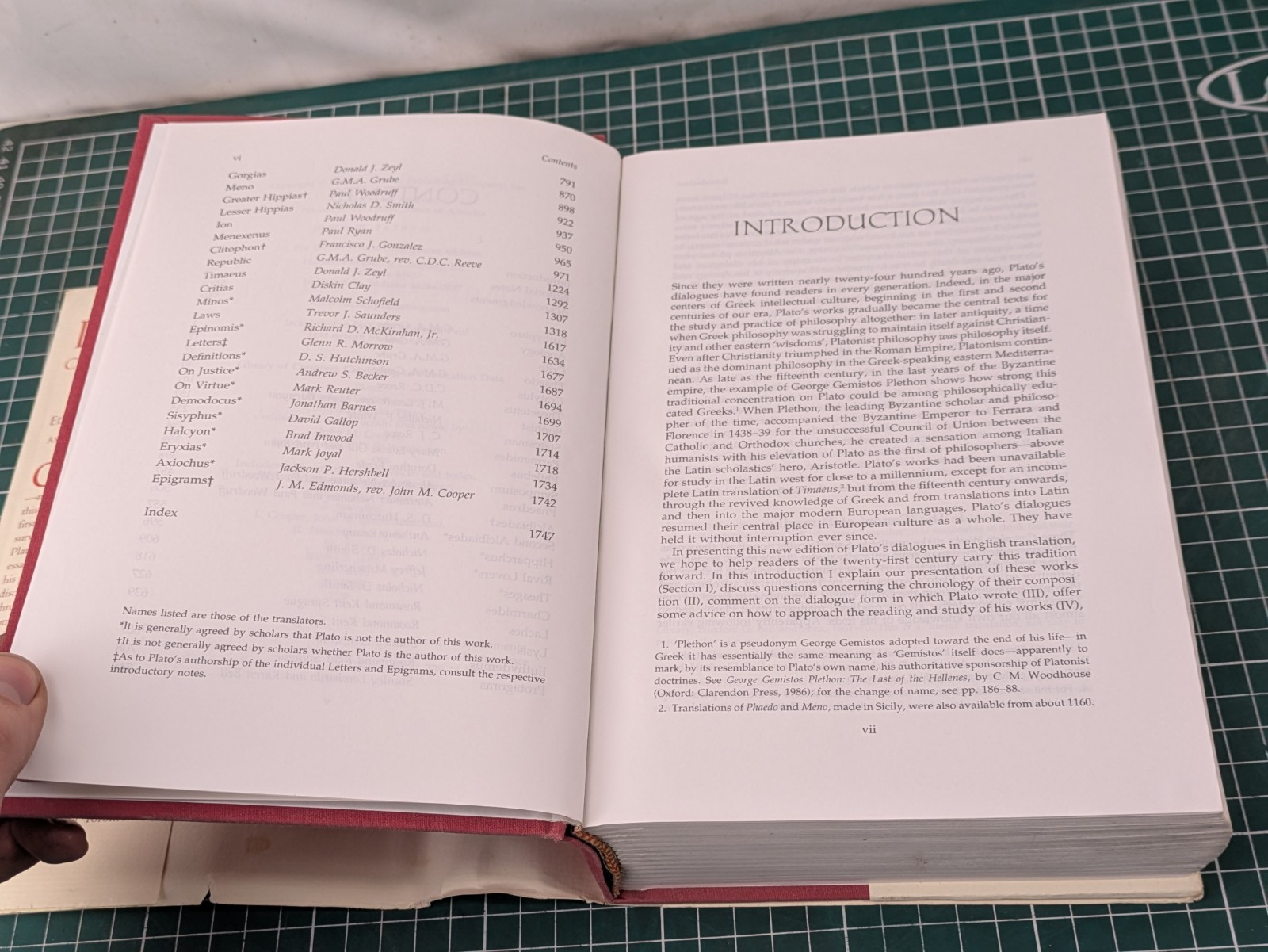 Plato Complete Works – John M Cooper – Hardback book