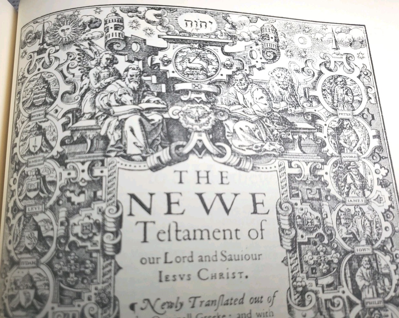 1611 King James Bible 1st Edition Facsimile AND Original Page Leaf 1600s 1st Chr