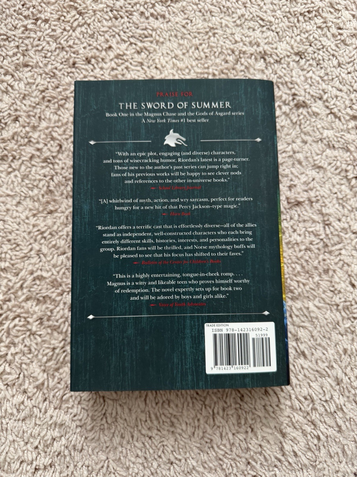 Magnus Chase Book 2 The Hammer of Thor by Rick Riordan (2016, Hardcover)