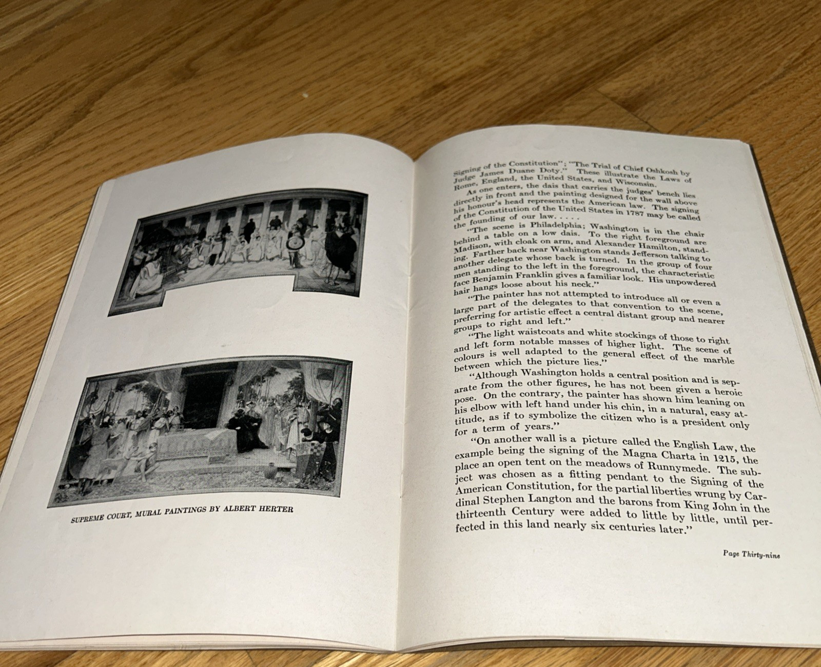 1920s GUIDE BOOK FOR WISCONSIN’S CAPITOL 58 pages with Photos