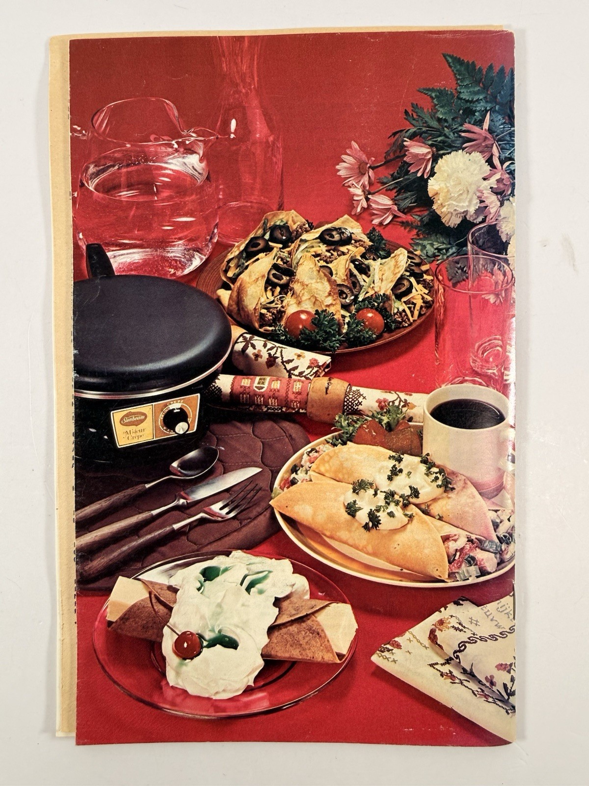 Vintage Sunbeam M’sieur Crêpe Electric Crepemaker Manual & Recipes 1976