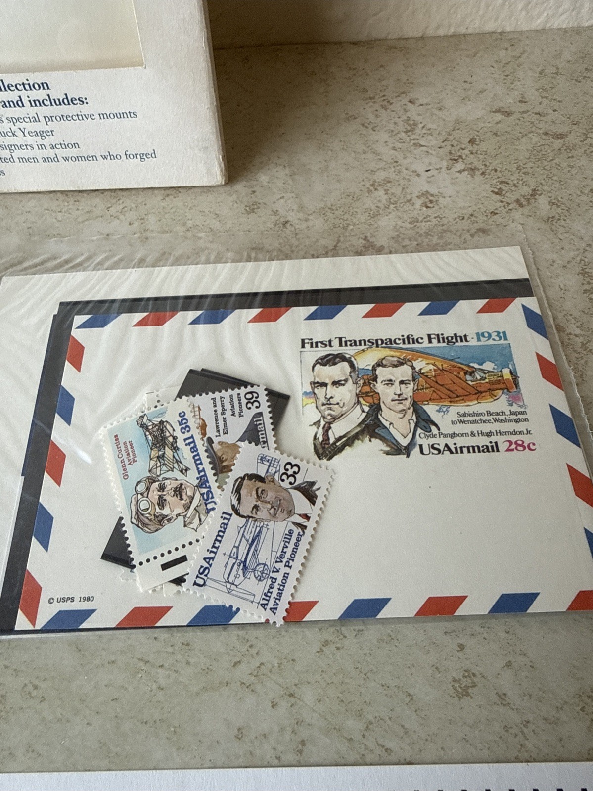 Aviation Pioneers A Collection of U.S. Stamps Book With Sealed Stamps