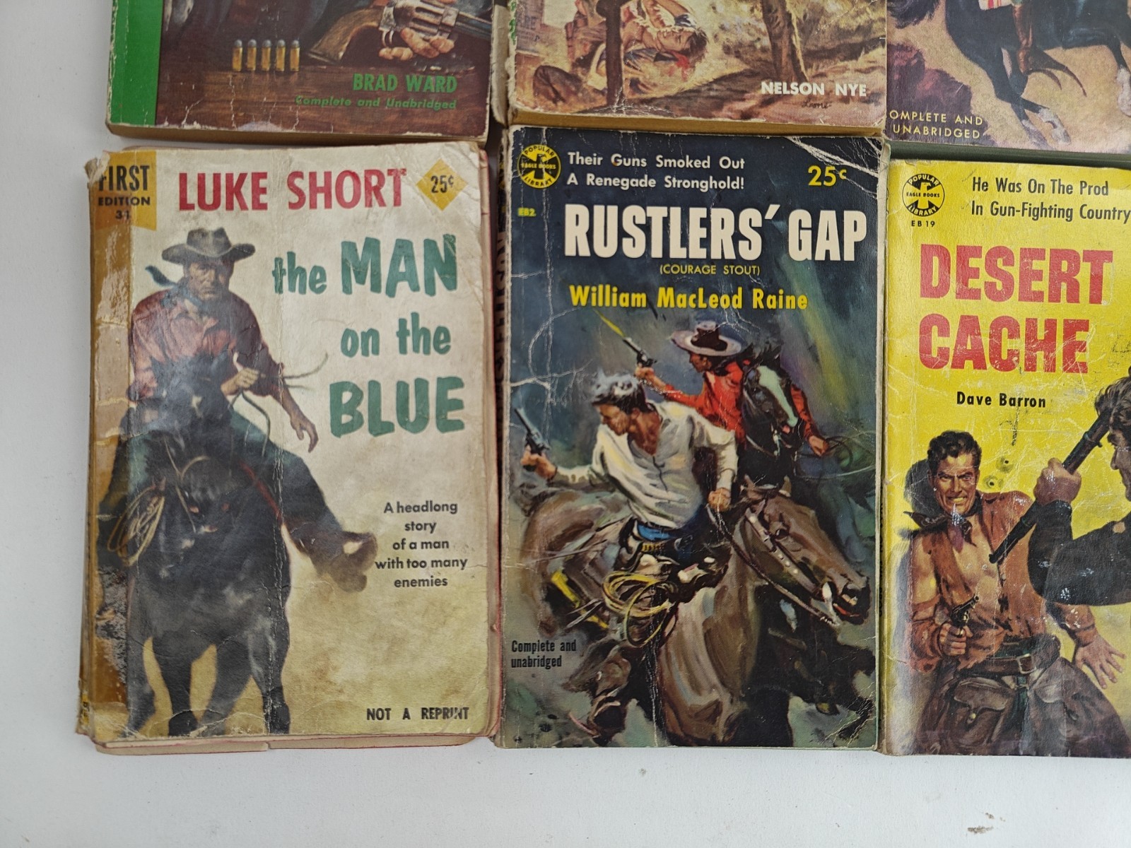 VTG Mixed Publisher Western Paperback Book Lot of 14 Wells, Ward, Short, Etc
