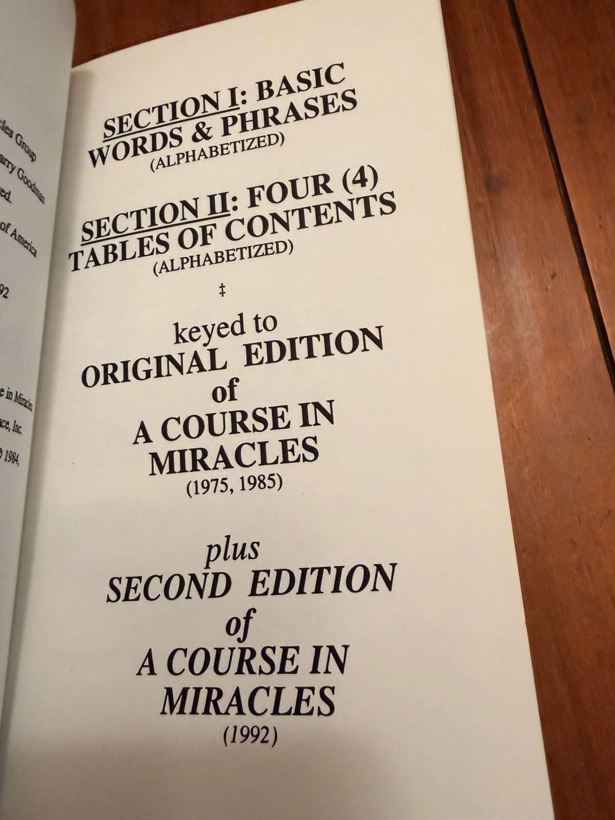 A Course in Miracles 5 Book Lot Hardcover Text Workbook Manual Glossary Index