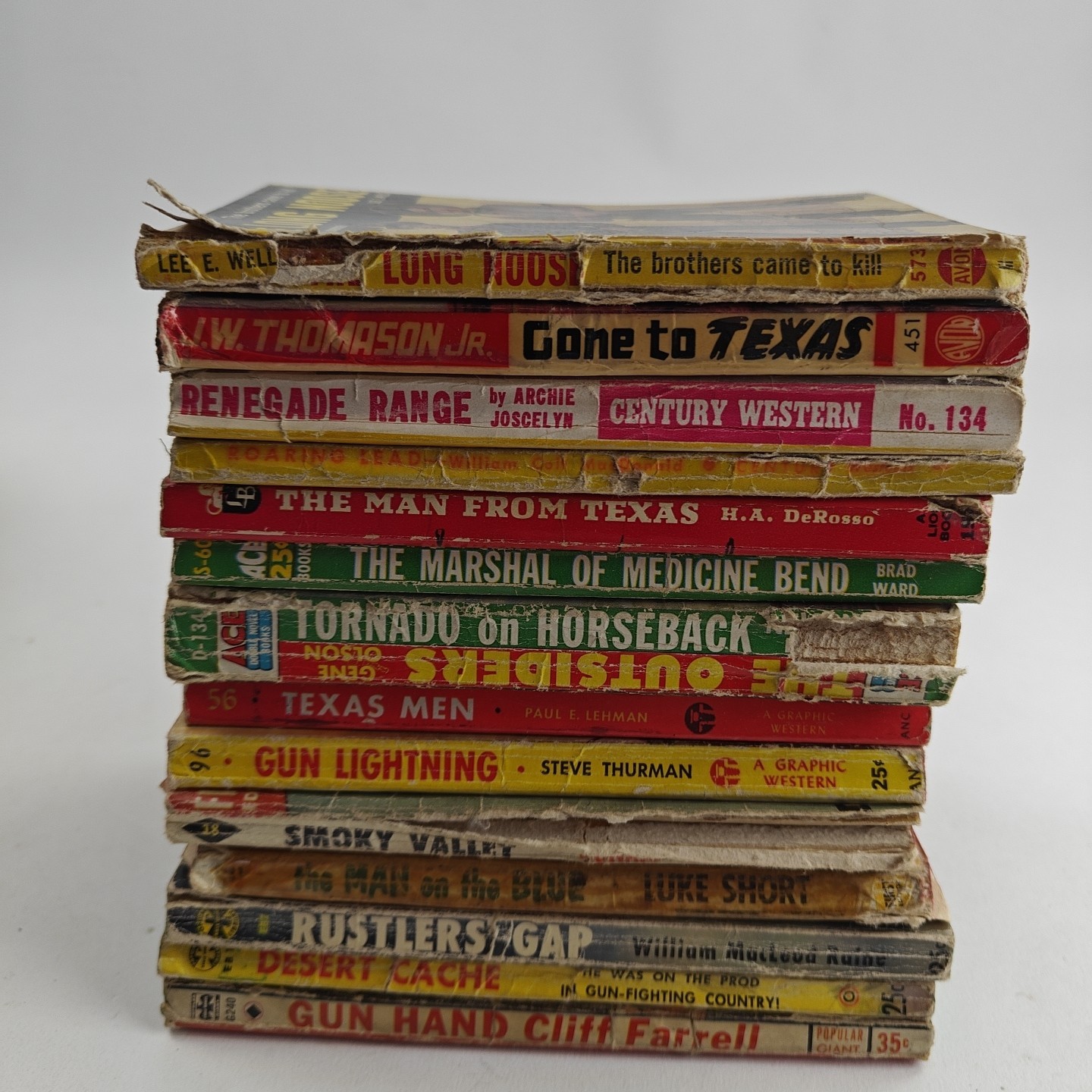 VTG Mixed Publisher Western Paperback Book Lot of 14 Wells, Ward, Short, Etc