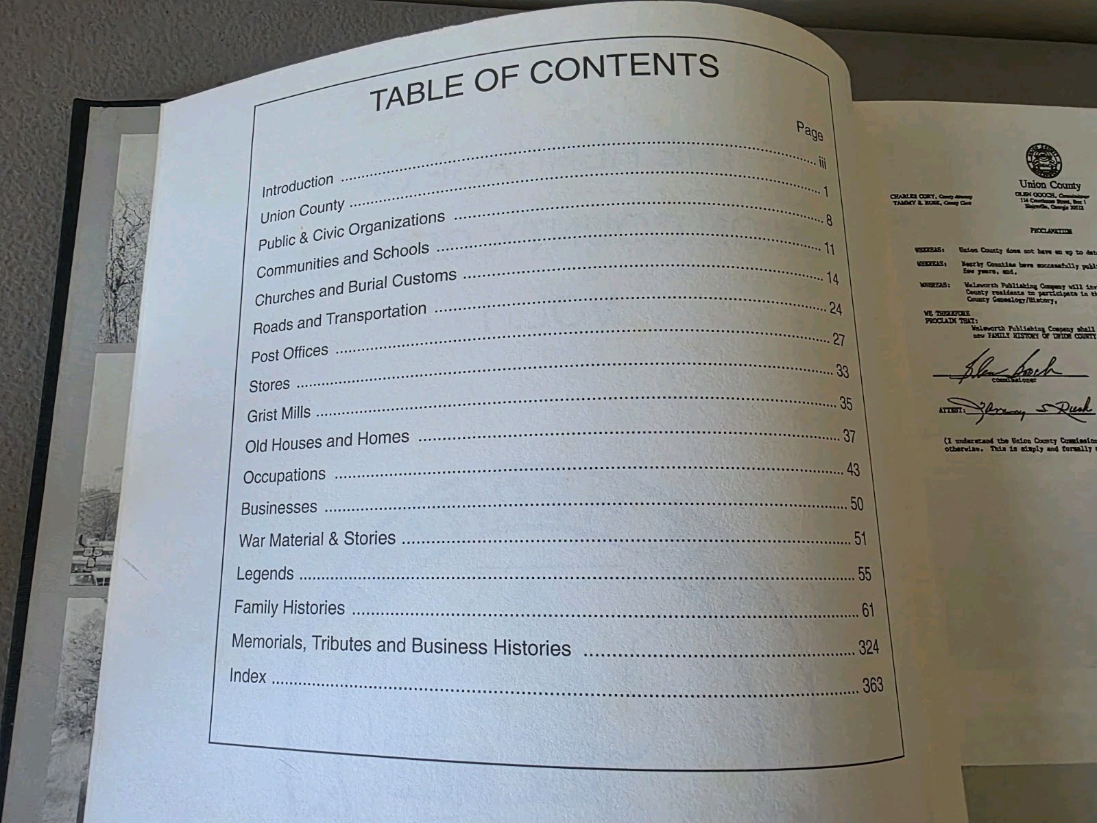 The Heritage of Union County, Georgia – Volume 1 Hardcover 1832-1994 (371 Pages)