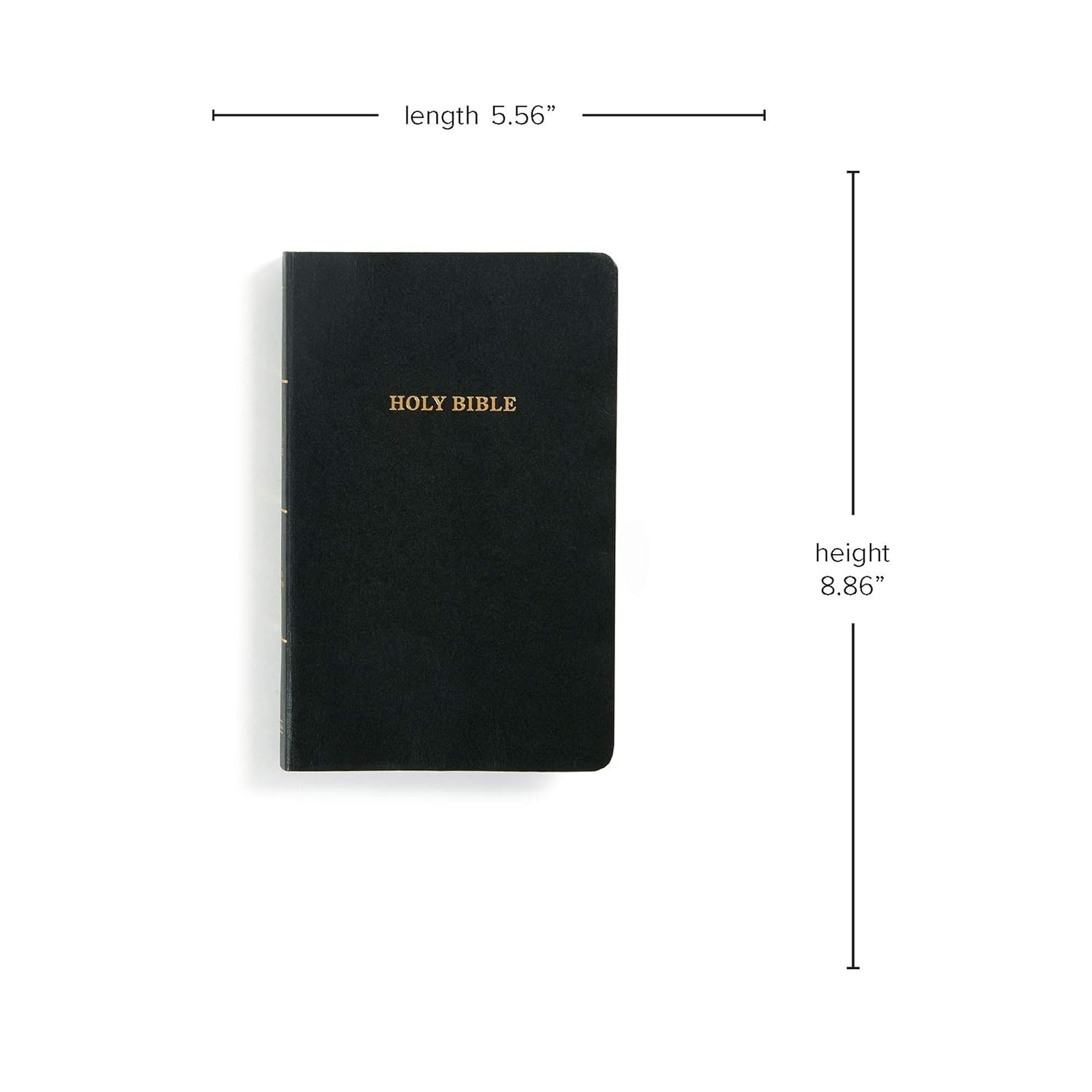 KJV Bible Black Imitation Leather, KJV Holy Bible, Red Letter Easy-To-Read Bible