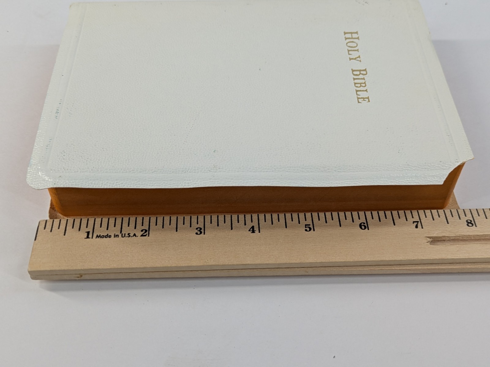 ✝️Holy Bible Self-Pronouncing Illustrated White Cover KJV World Publishing 70’s?