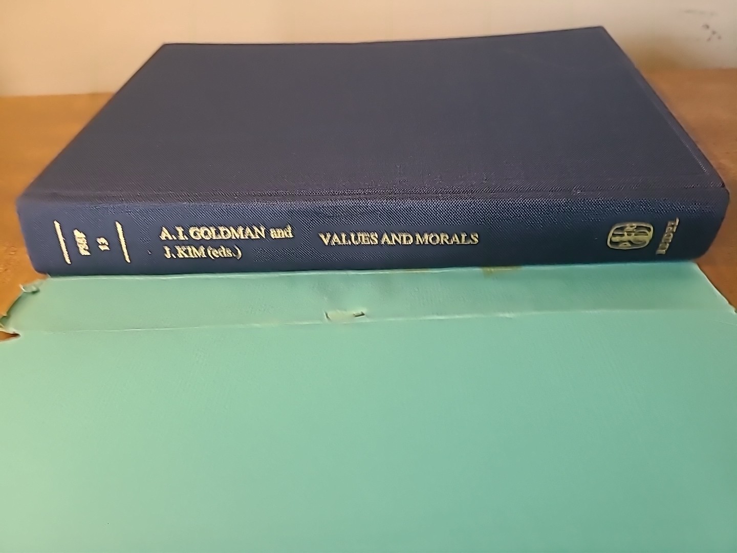 Values And Morals Philosophical Studies #13 HC 1st Ed. 1978