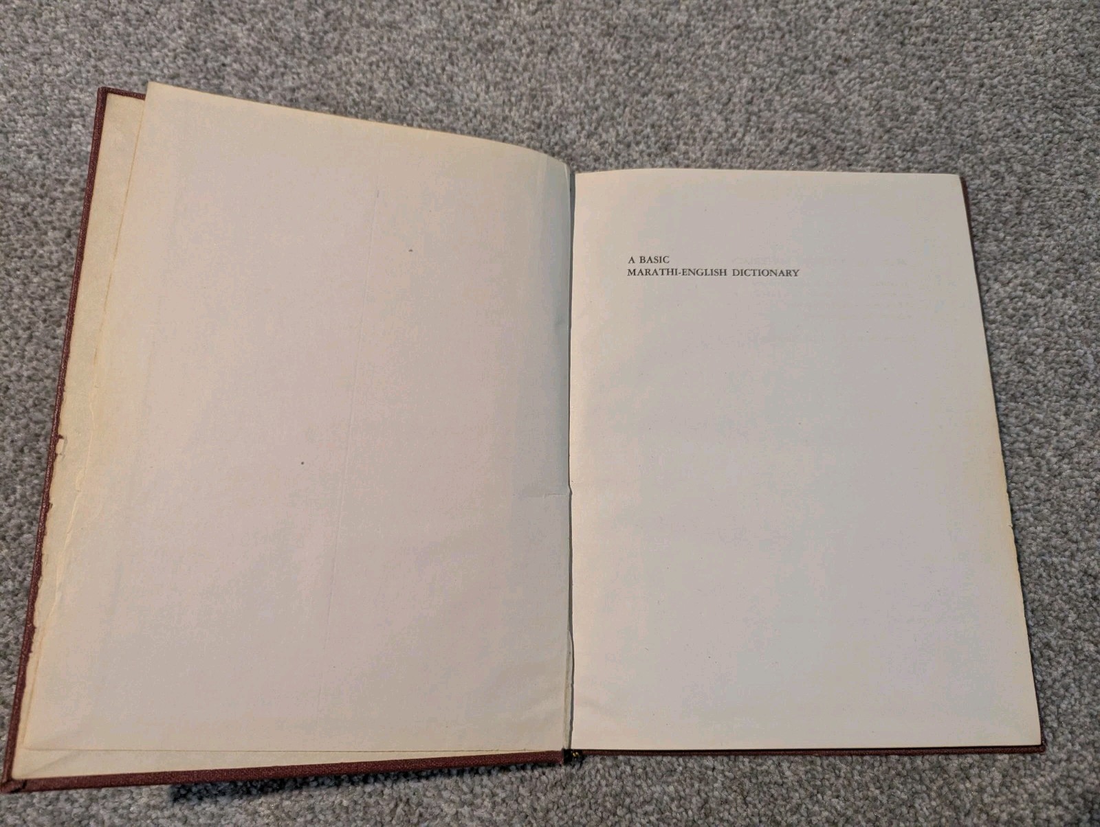 Marathi Reference Grammar + English Dictionary South Asia Regional Studies 1975