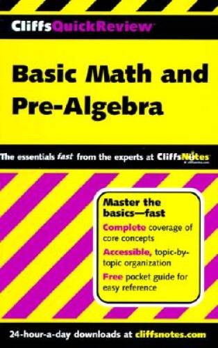 CliffsQuickReview Basic Math and Pre-Algebra – Paperback – GOOD