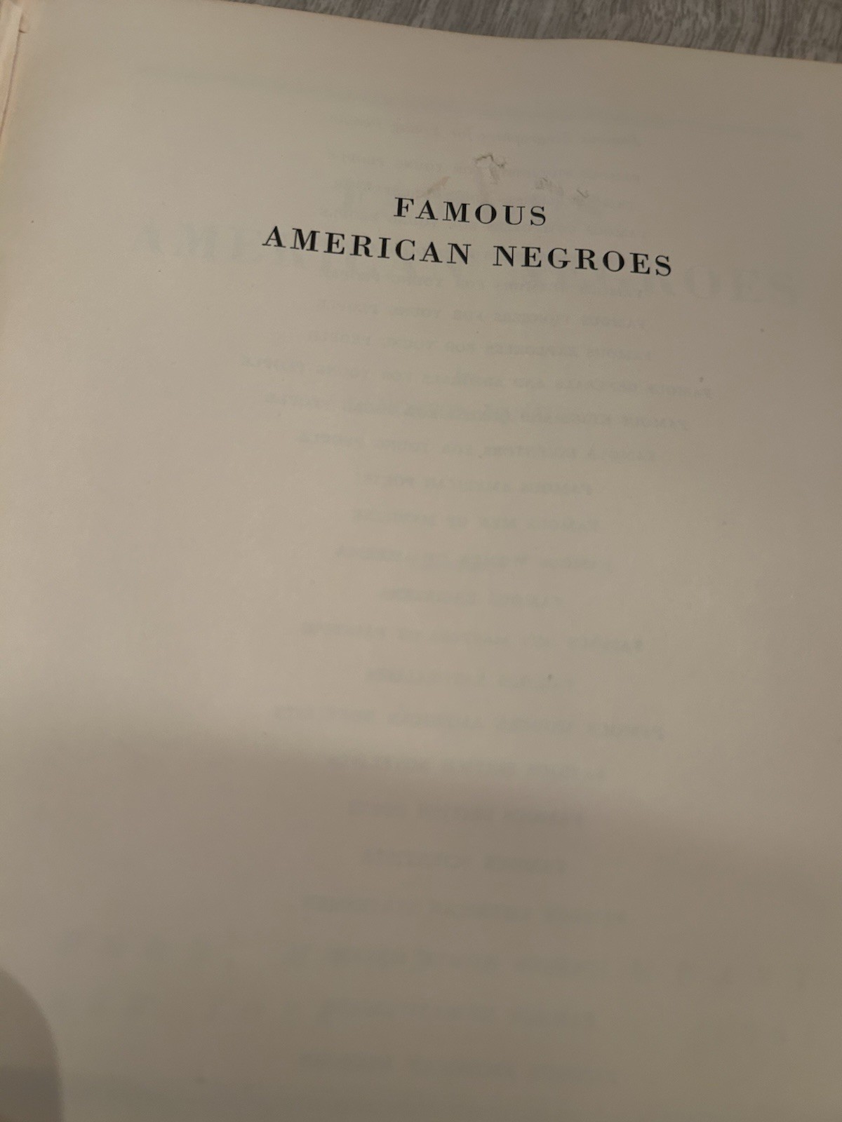 Famous American Negroes Book Copyright 1954 144 Pages.