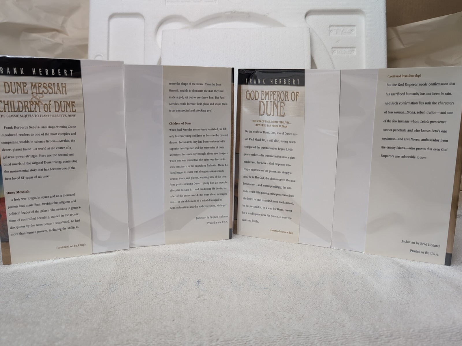 5 Vols!! DUNE COMPLETE SERIES by Frank Herbert + Custom Mylar ~ DUNE in 5 Vols!!