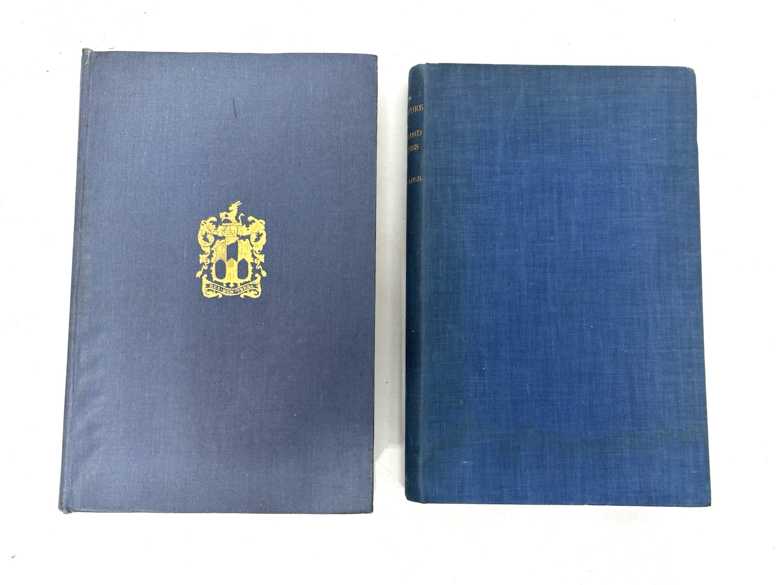 Collection of Vintage Blue Books for Decoration. 14cm shelf space.