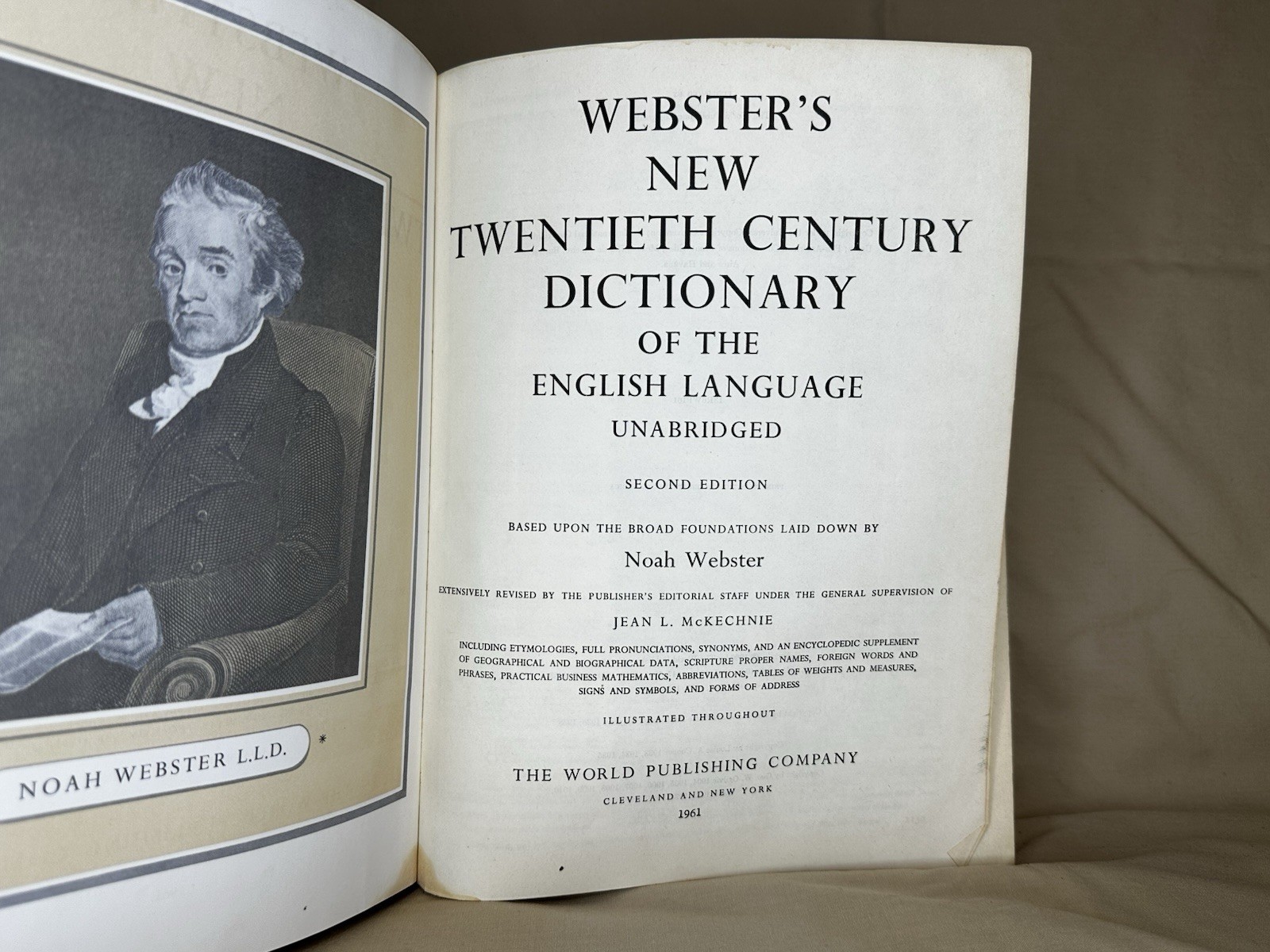 Webster’s New Twentieth Century Dictionary Unabridged 2nd Ed Vol II (1961)