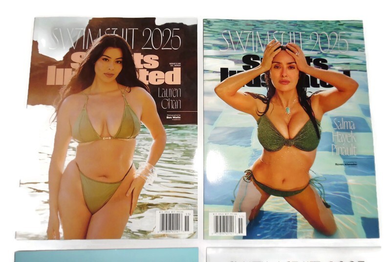 Sports Illustrated Swimsuit 2025 Magazine Set 4 Covers Salma Hayek Olivia Dunne