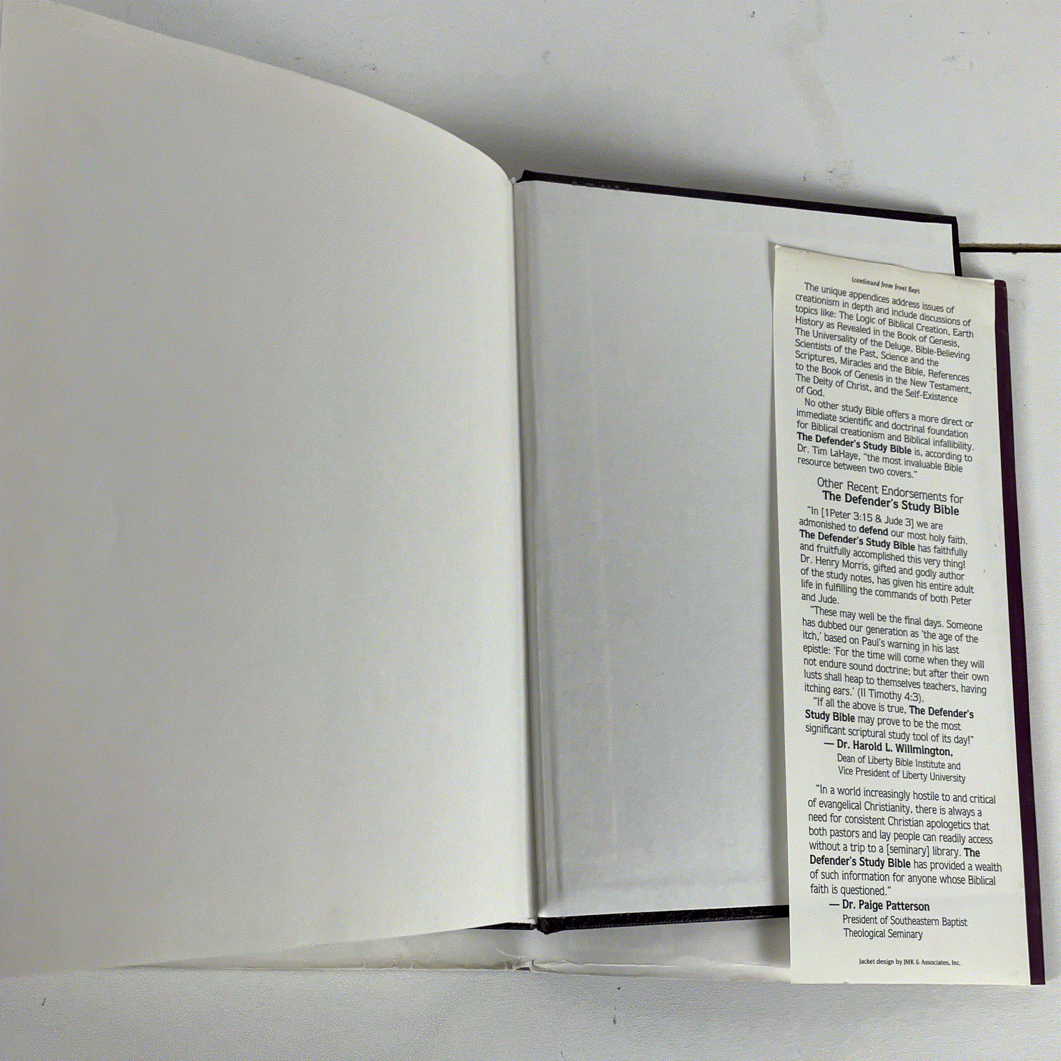 Defender’s Study Bible King James Version Dr. Henry M. Morris World Publishing