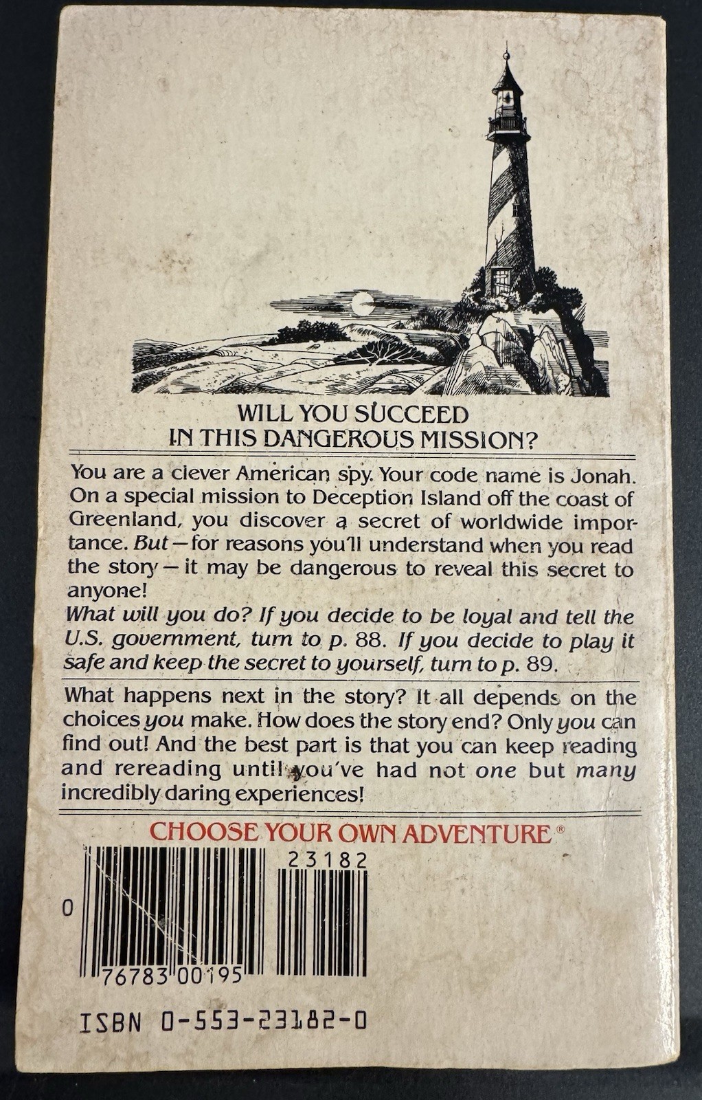 Edward Packard Choose Your Own Adventure #6 Your Code Name Is Jonah PB 1979