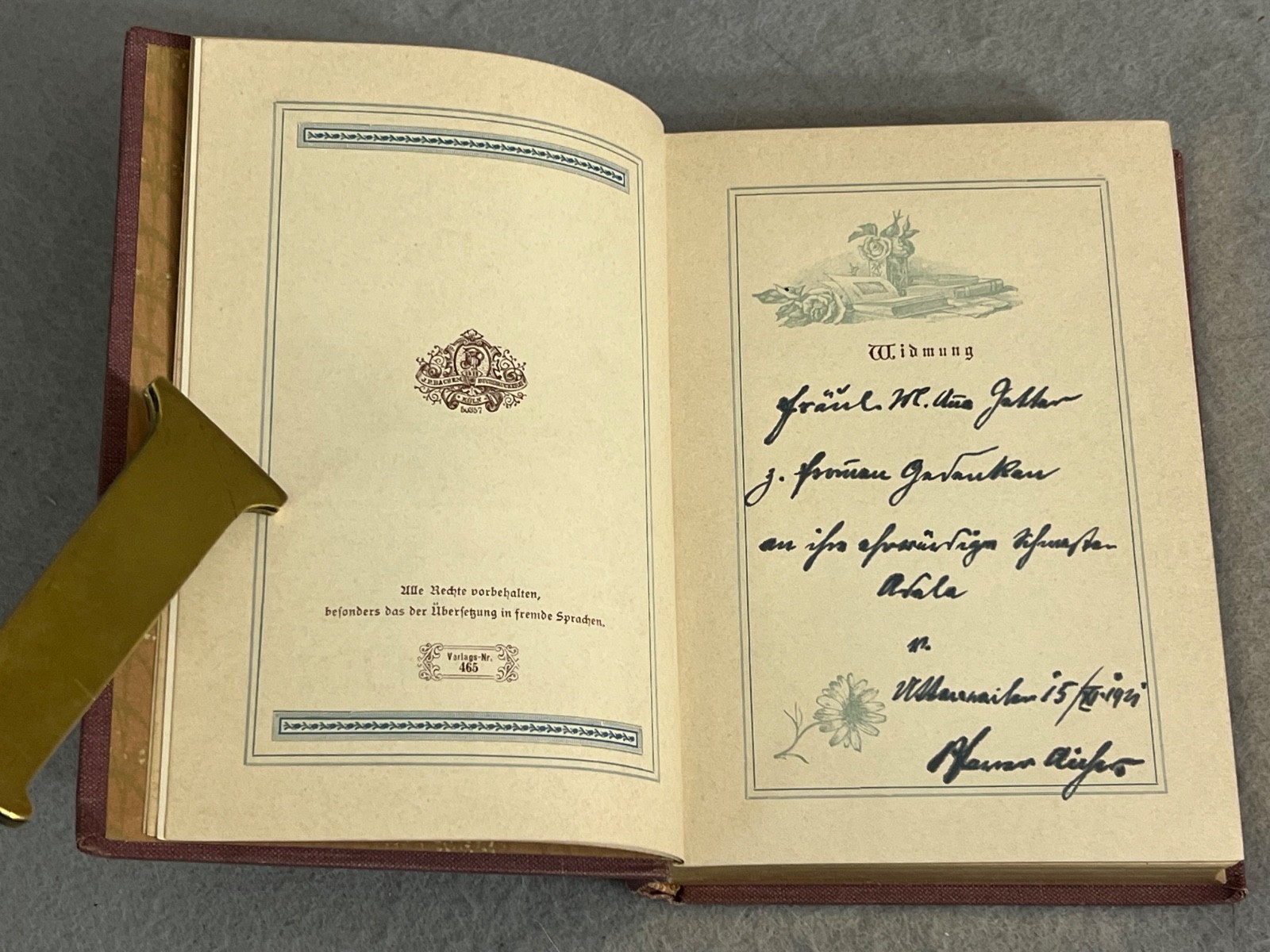 Antique Decorative German Book Girl’s Guide to Life Marie von Lindeman c. 1890s