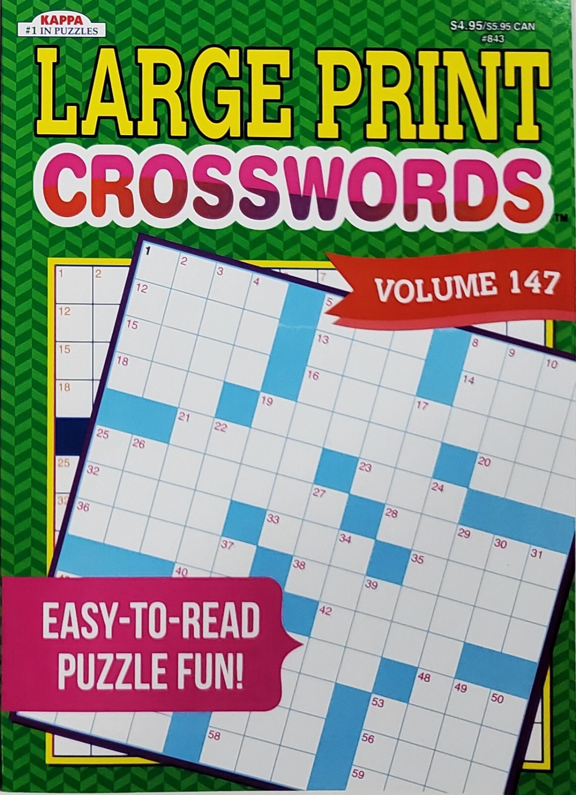 Kappa Large Print Crosswords Puzzle Books, Largest Selection of Volumes. U-PICK!