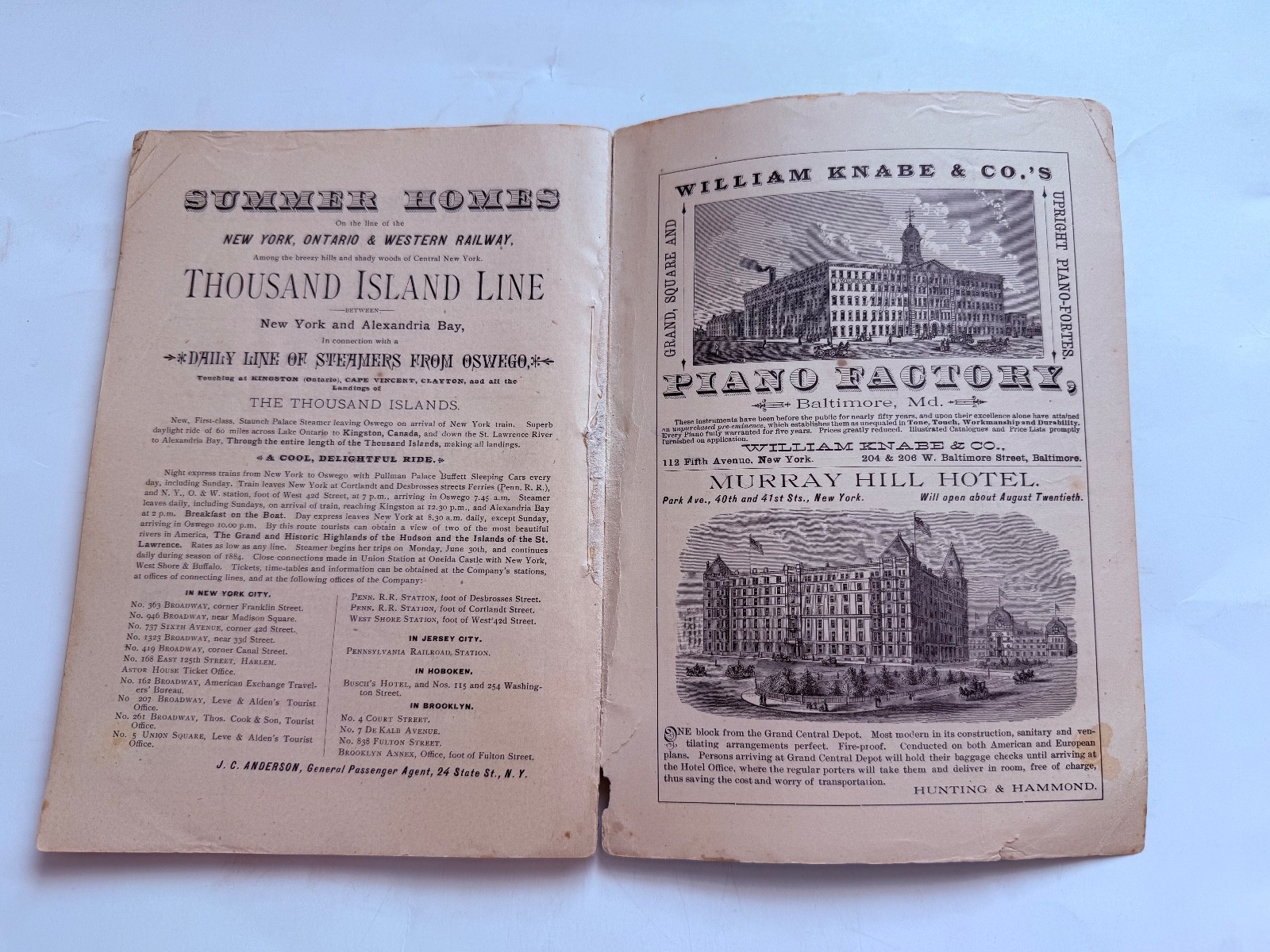 1884 OUR AMERICAN RESORTS WHERE TO GO, & HOW TO GET THERE Illustrated Great Ads