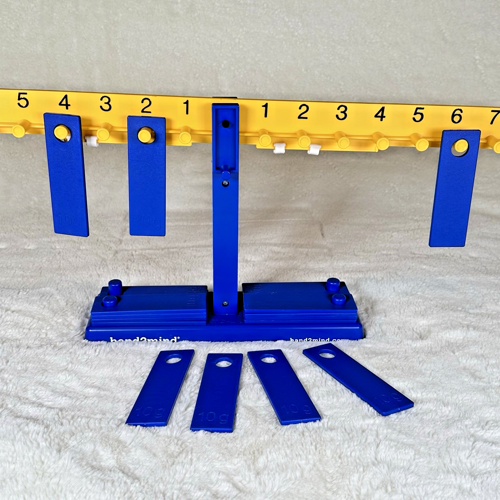 Hand2Mind Number Balance Math Scale W/ 10g Weights Classroom STEM Tool