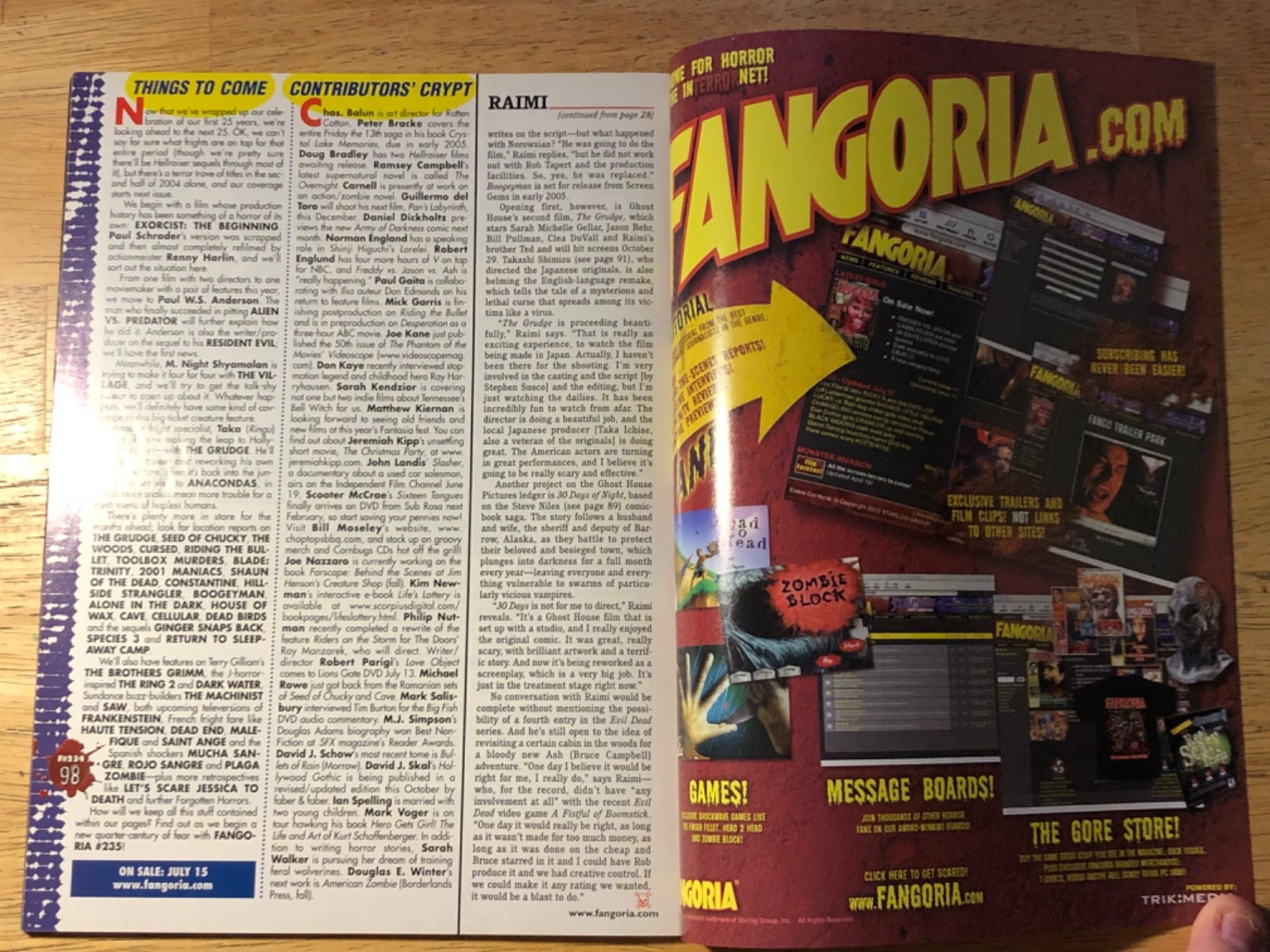 Fangoria Magazine issue #234 25th anniversary edition 100 pages/ Predator