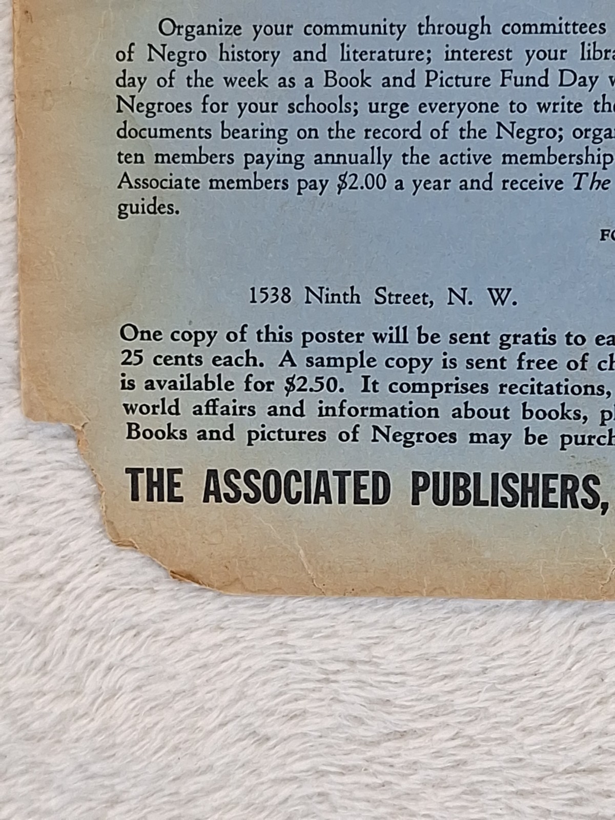 Carter G Woodson Negro History Week Celebration Flyer 26th Annual Feb. 11, 1951