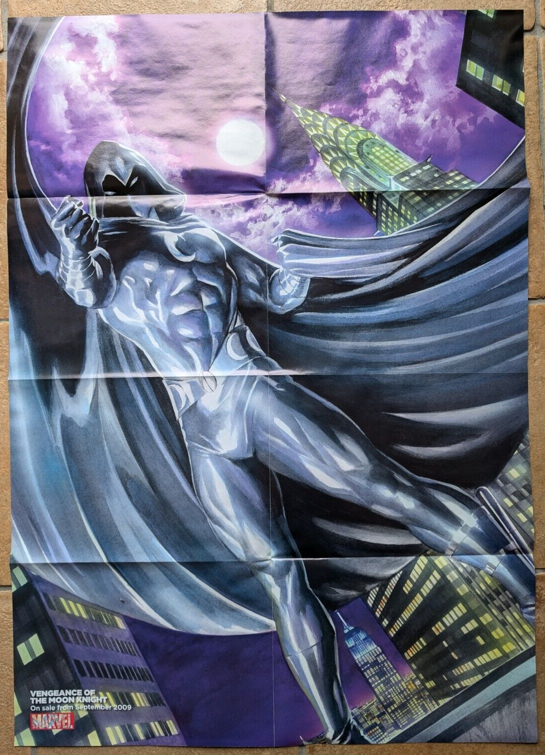 Marvel Civil War & Moon Knight 59.5cm x 84cm Promo Double-Sided Poster – New
