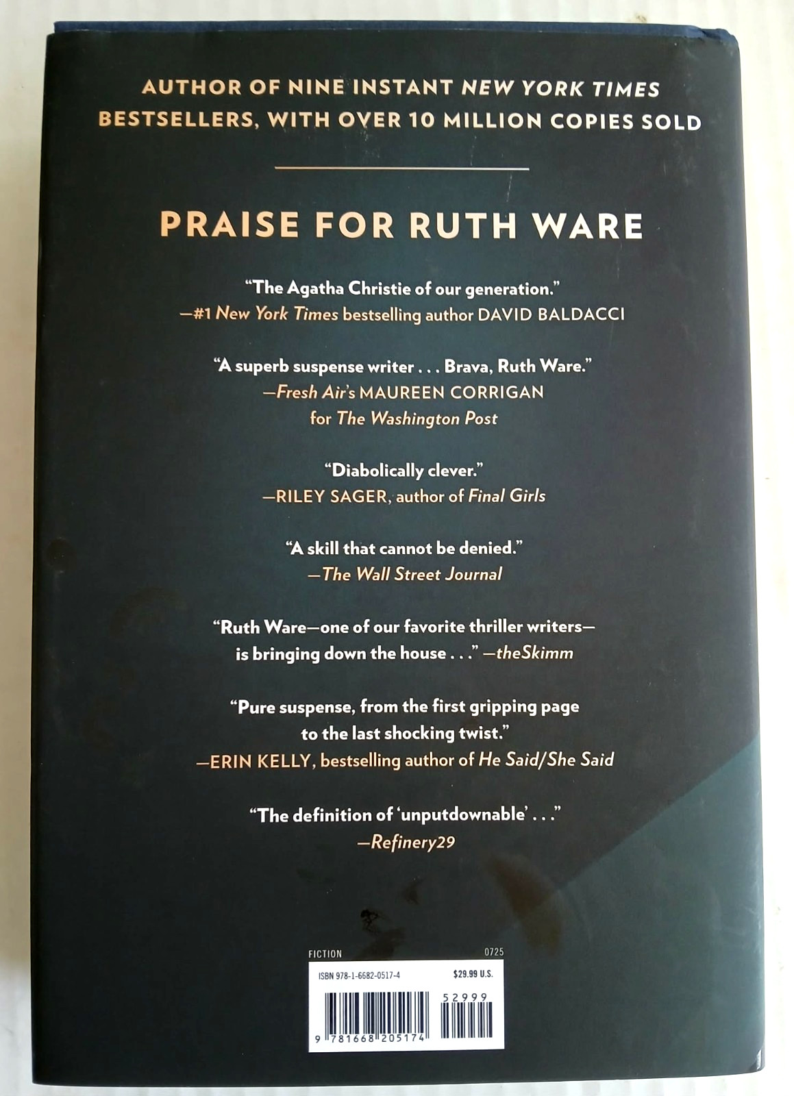 Ruth Ware The Woman in Suite 11 Hardcover Barnes & Noble Exclusive 1st Edition