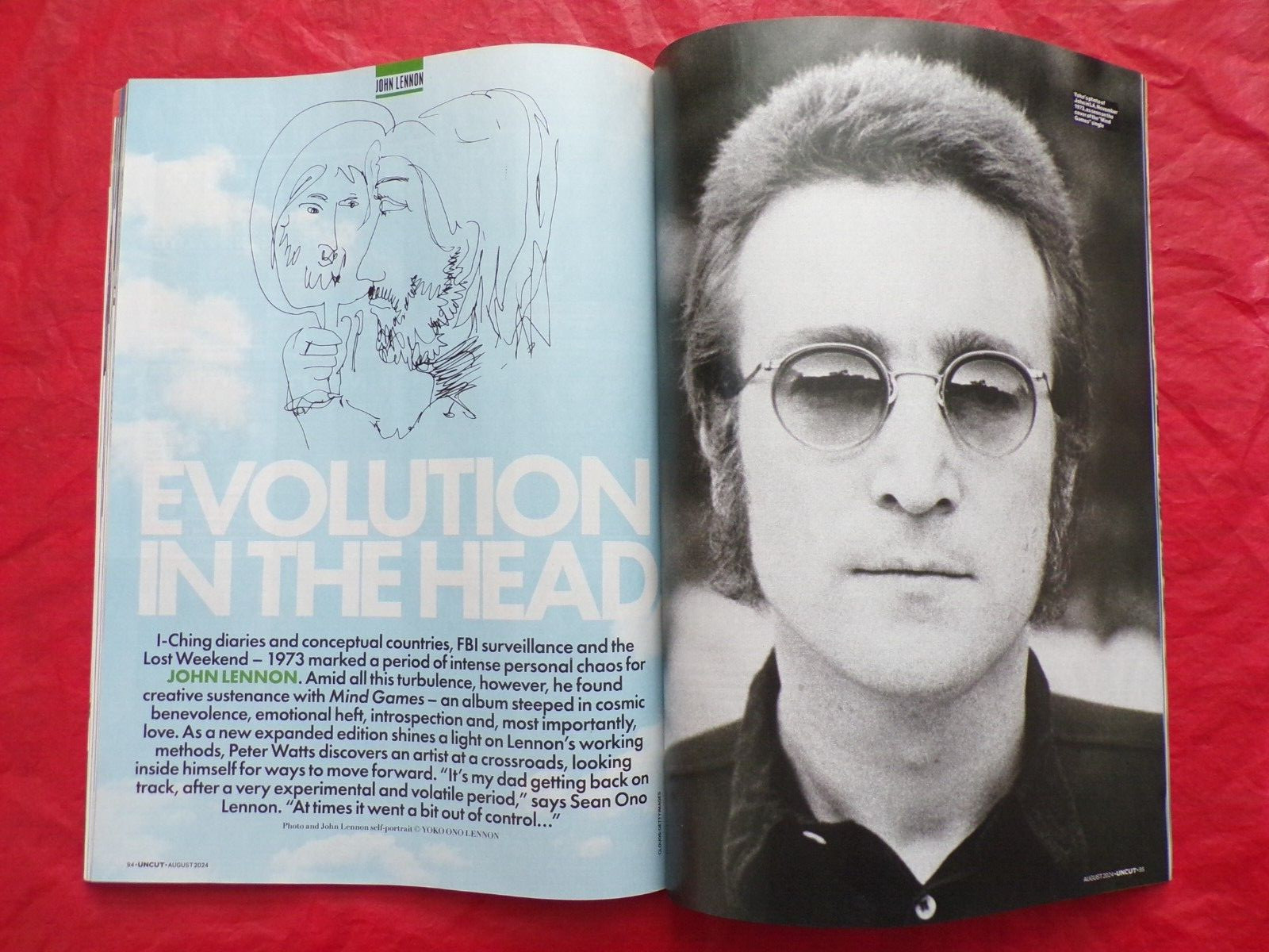 JOHN LENNON YOKO ONO UNCUT COLLECTOR’S COVER AUGUST 2024 MAGAZINE UNITED KINGDOM