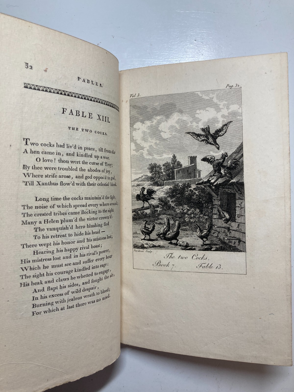 1806 La Fontaine Fables 4 Vols Taffin Signed Fine Morocco Leather Plates Uncut