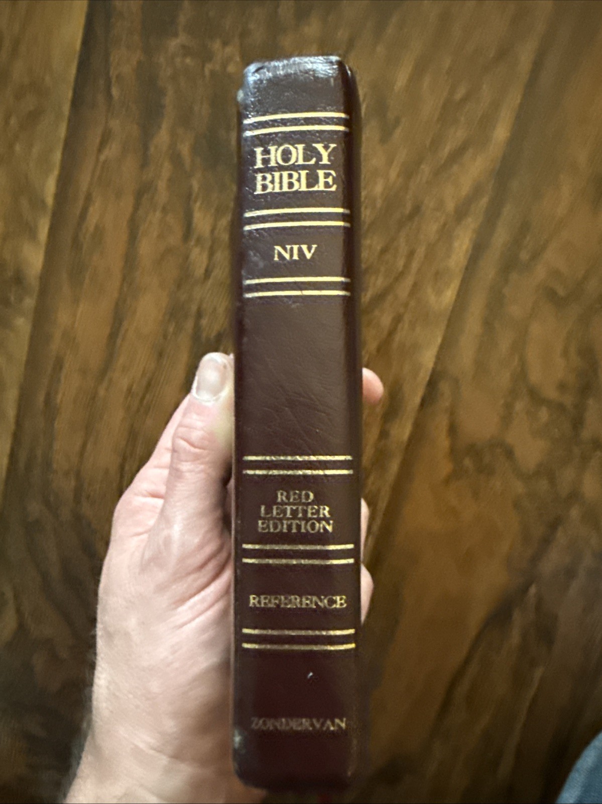 NIV Compact Reference Bible 1988 Burgundy Bonded Leather Snap-Flap