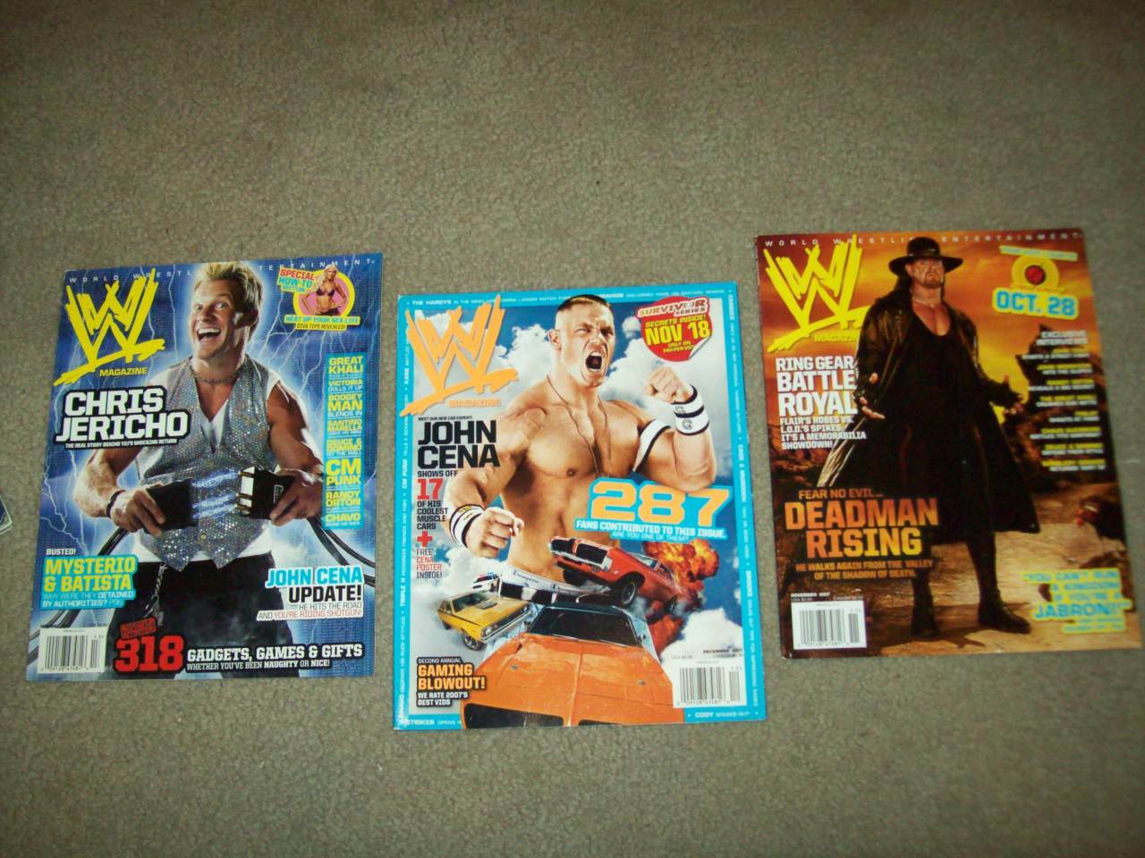 3 WWE Magazine 2007 JOHN CENA Undertaker cm punk JERICHO Steve Austin AEW WcW*