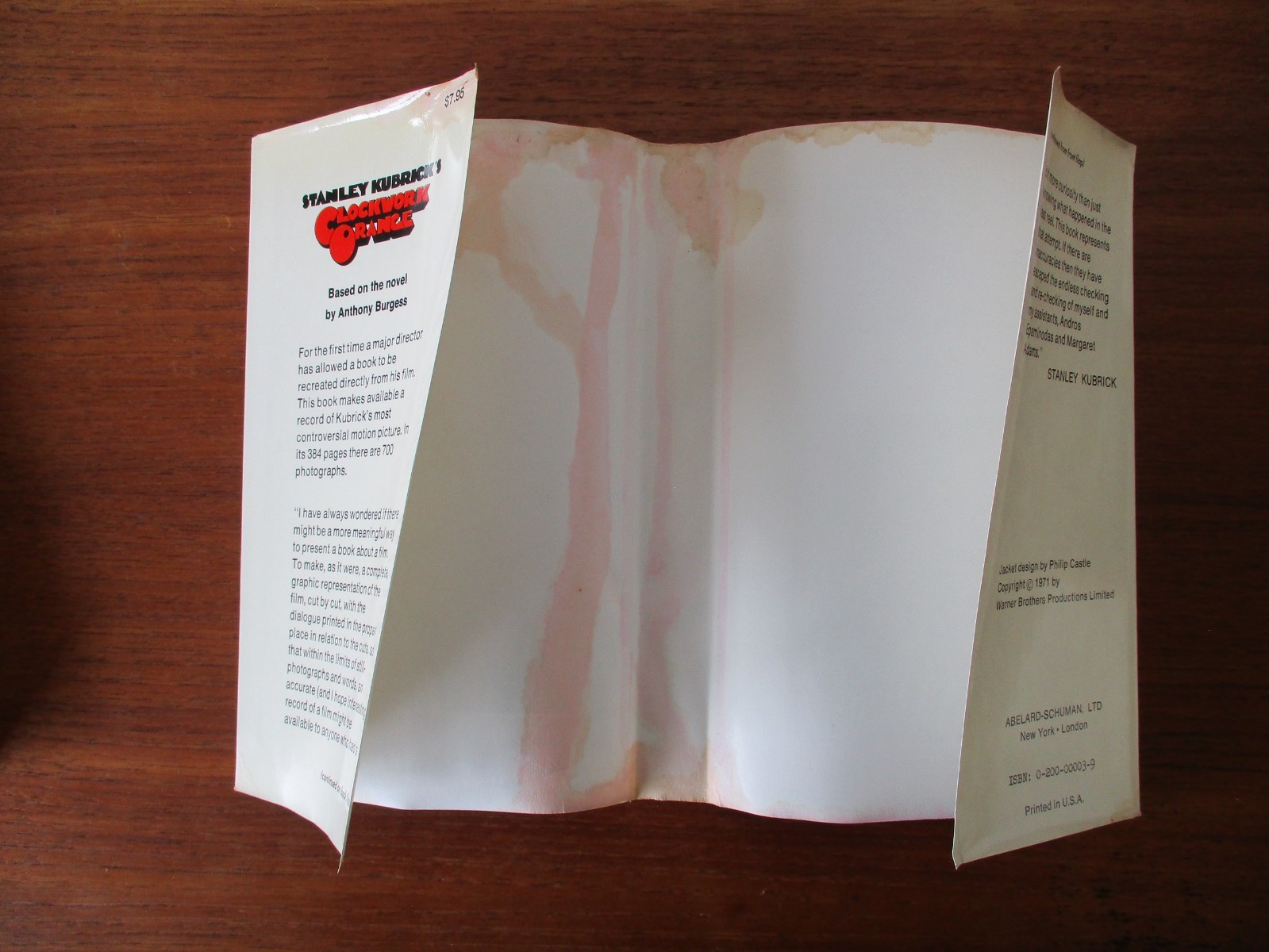 Stanley Kubrick’s Clockwork Orange (Hardcover, 1972) Abelard-Schuman