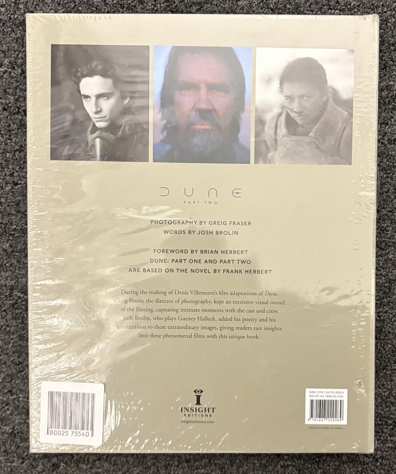 Dune: Exposures by Josh Brolin Hardcover Like NEW