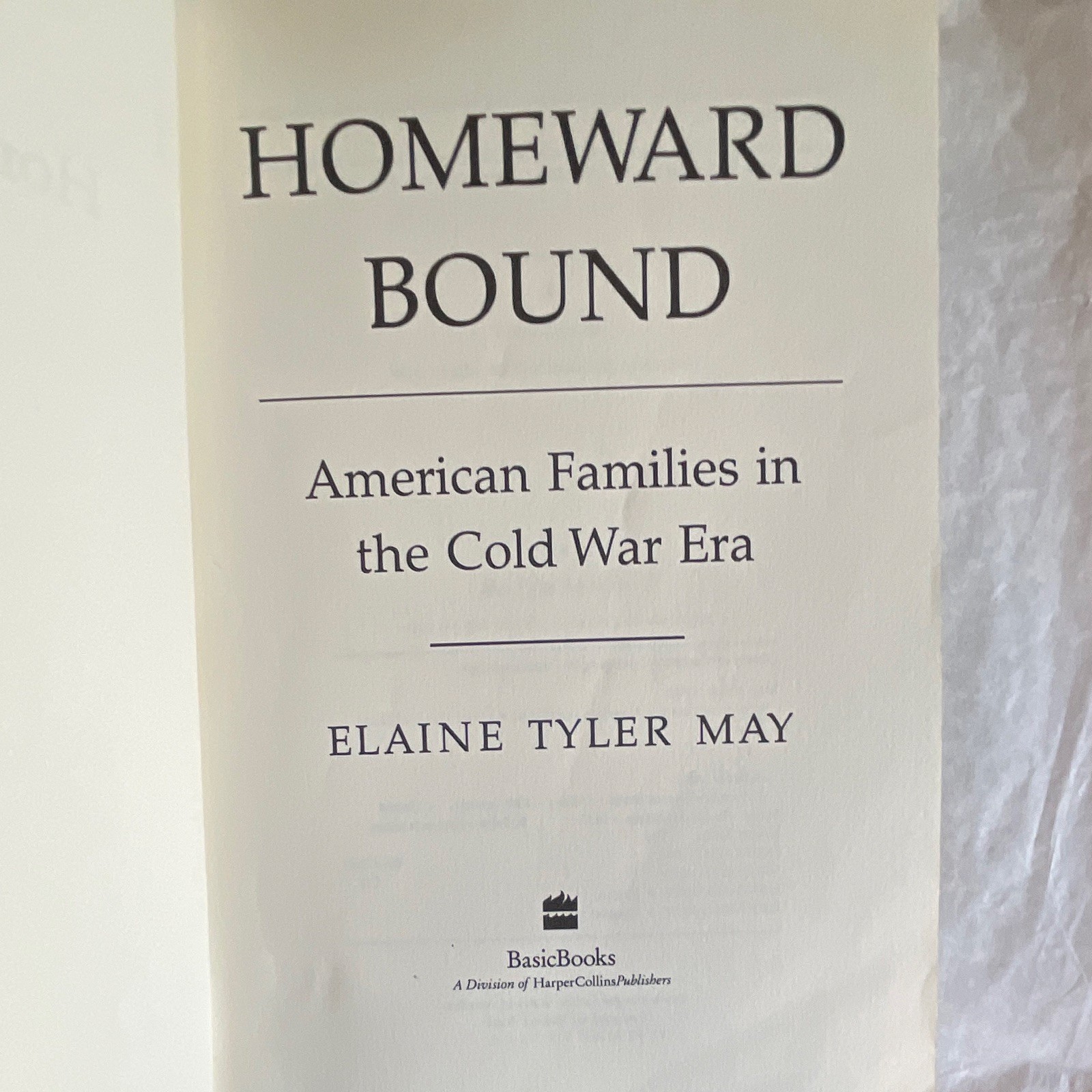 Homeward Bound: American Families in the Cold War Era Elaine Tyler May PB
