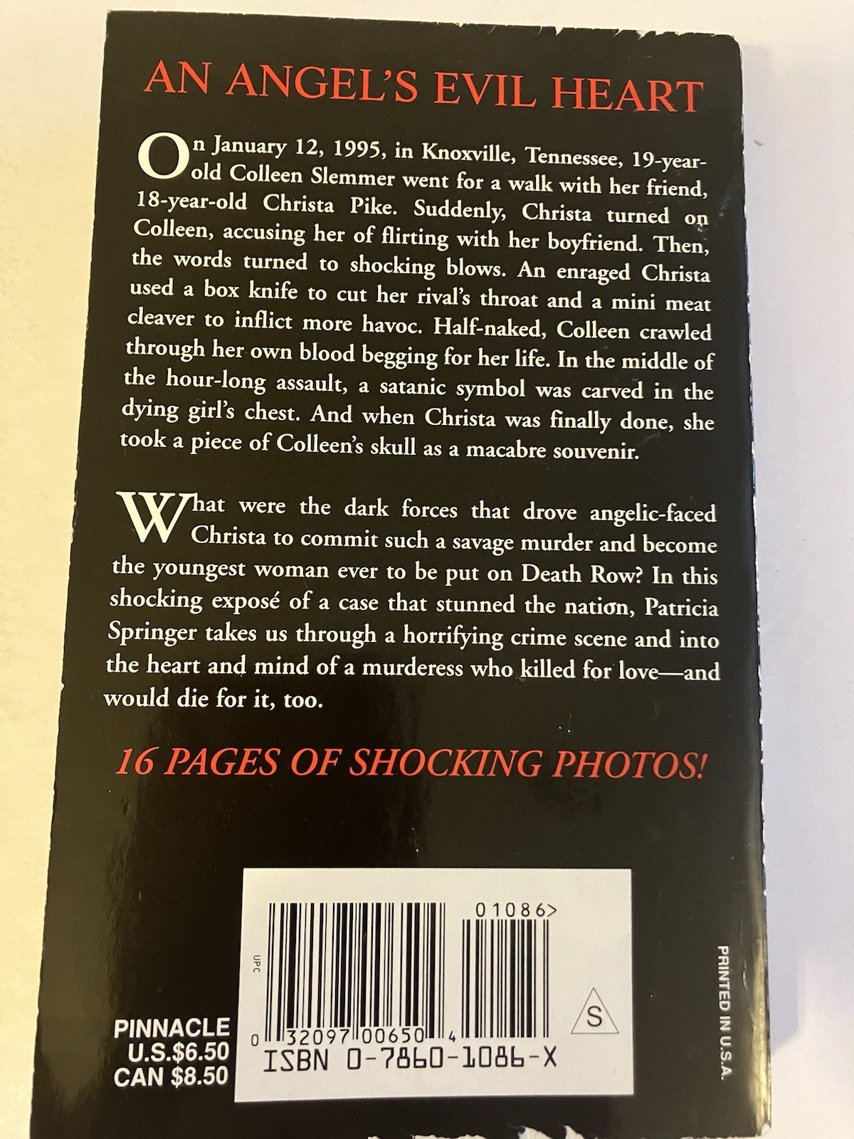 A LOVE TO DIE FOR PATRICIA SPRINGER PB 1ST PINNACLE TRUE CRIME WOMAN DEATH ROW
