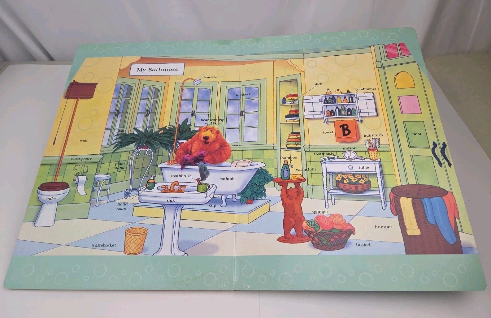 Bear In The Big Blue House A Book Of First Words Board Oversize Book – 2000 VTG