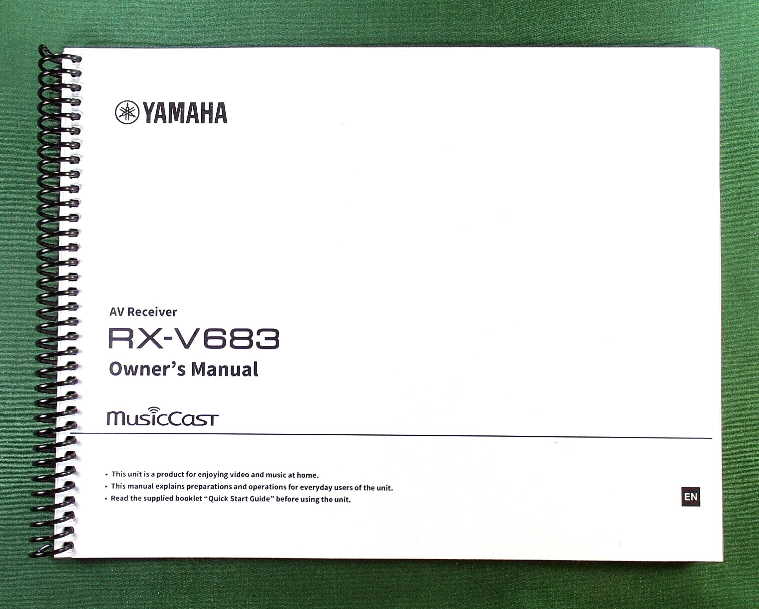 Yamaha RX-V683 Instruction Manual: Full Color 152 Pages & Protective Covers!