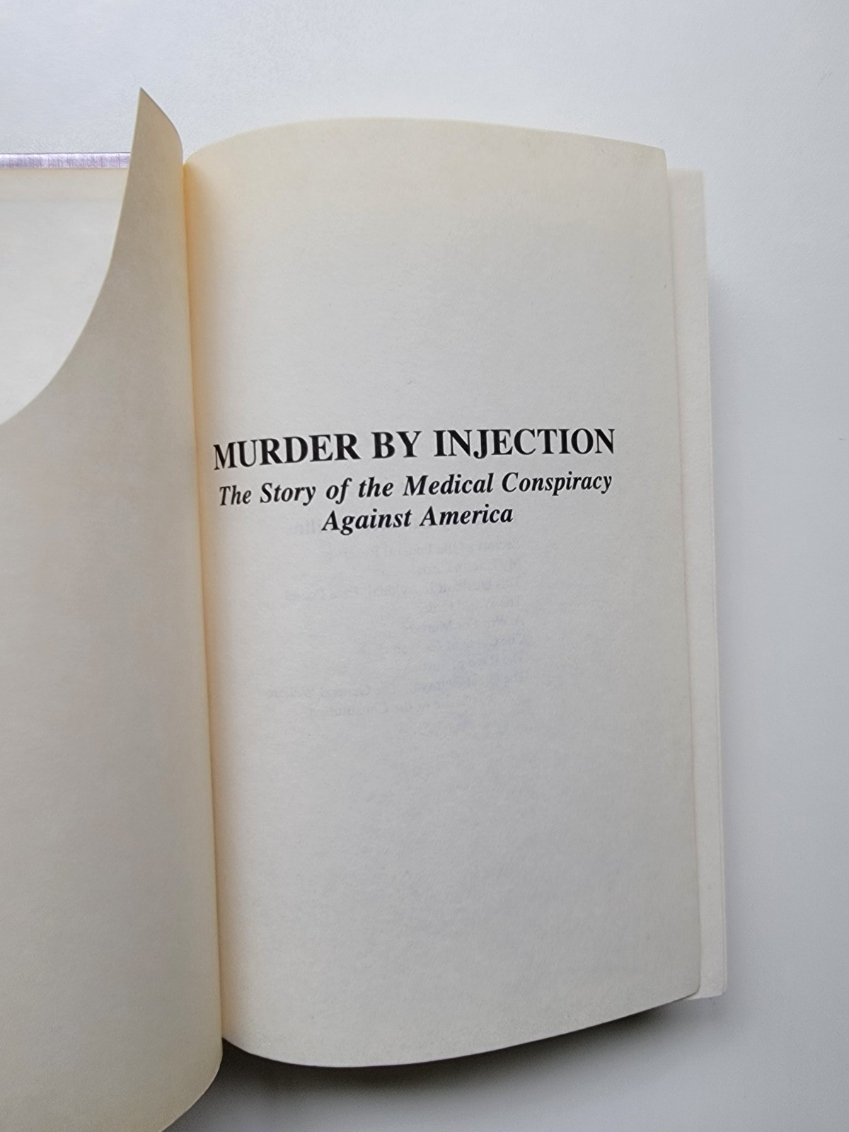 Murder By Injection, Eustace Mullins, 1992, HC, Medical Conspiracy, Rare