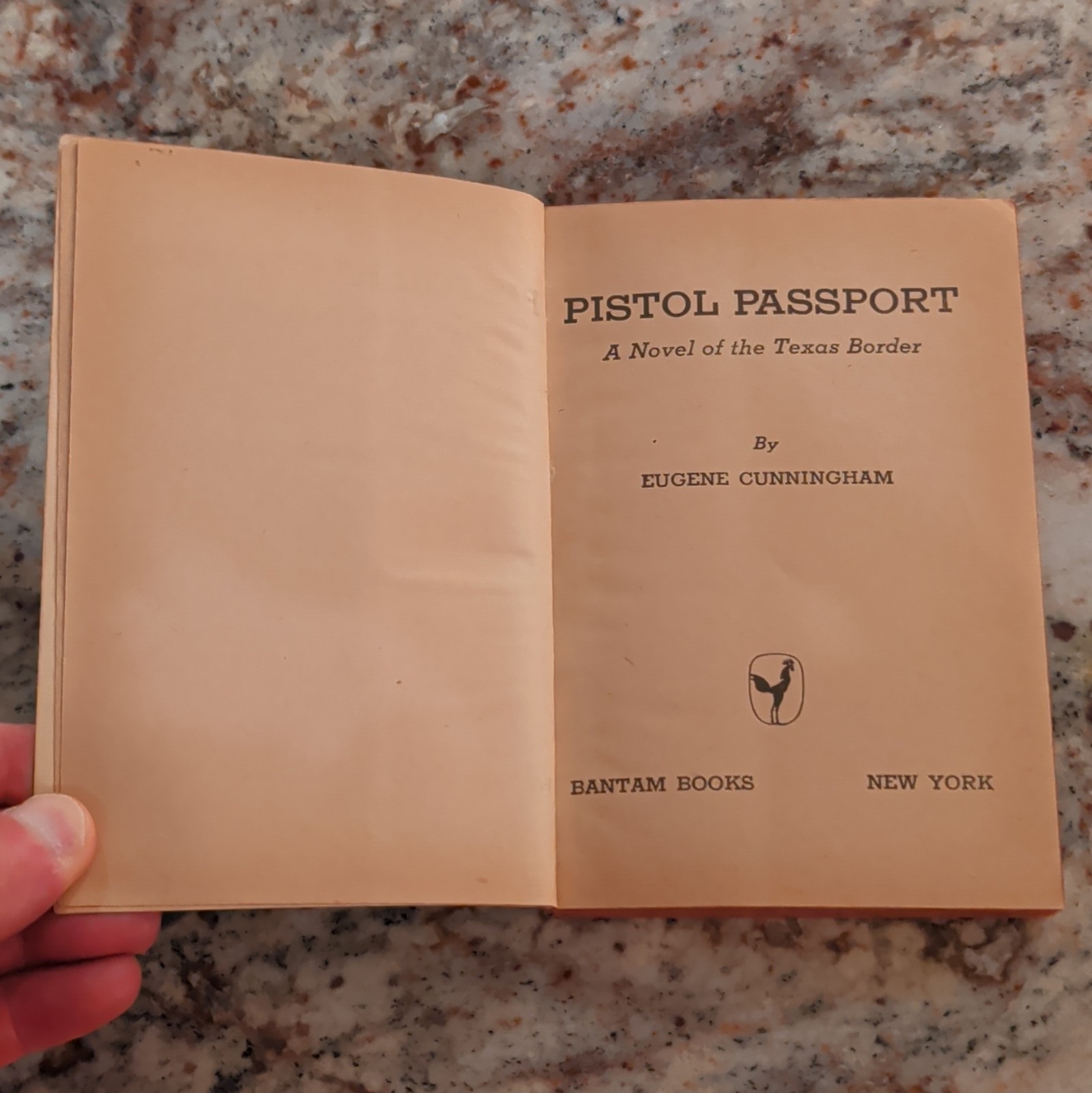 Pistol Passport by Eugene Cunningham (Vintage PB) – Bantam Books #77 (1947)