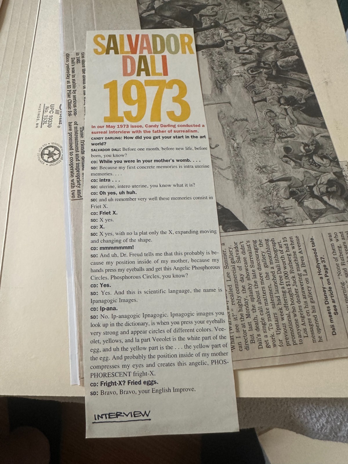 Title: Salvador Dalí – 2001 UCLA Exhibition Catalog + Archival Ephemera Bundle