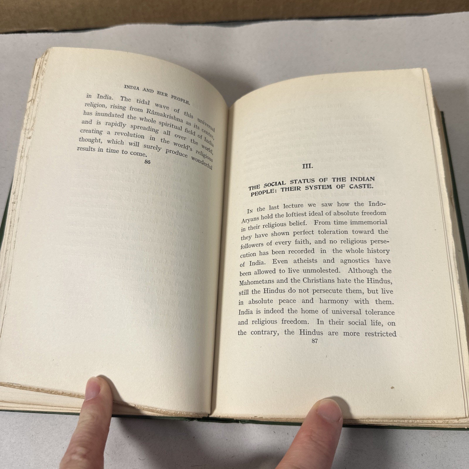 India and Her People By Swami Abhedananda First Edition 1906 Rare Book