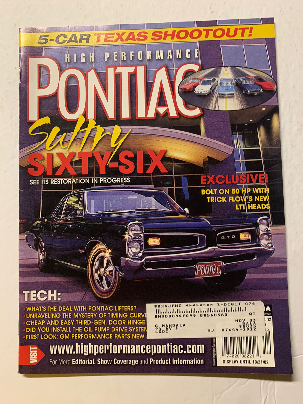 Pontiac MAGAZINE 2002… 12 In Total Near Mint-Mint None Finer